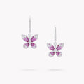 Carave Paris Pink Butterfly Drop Earrings