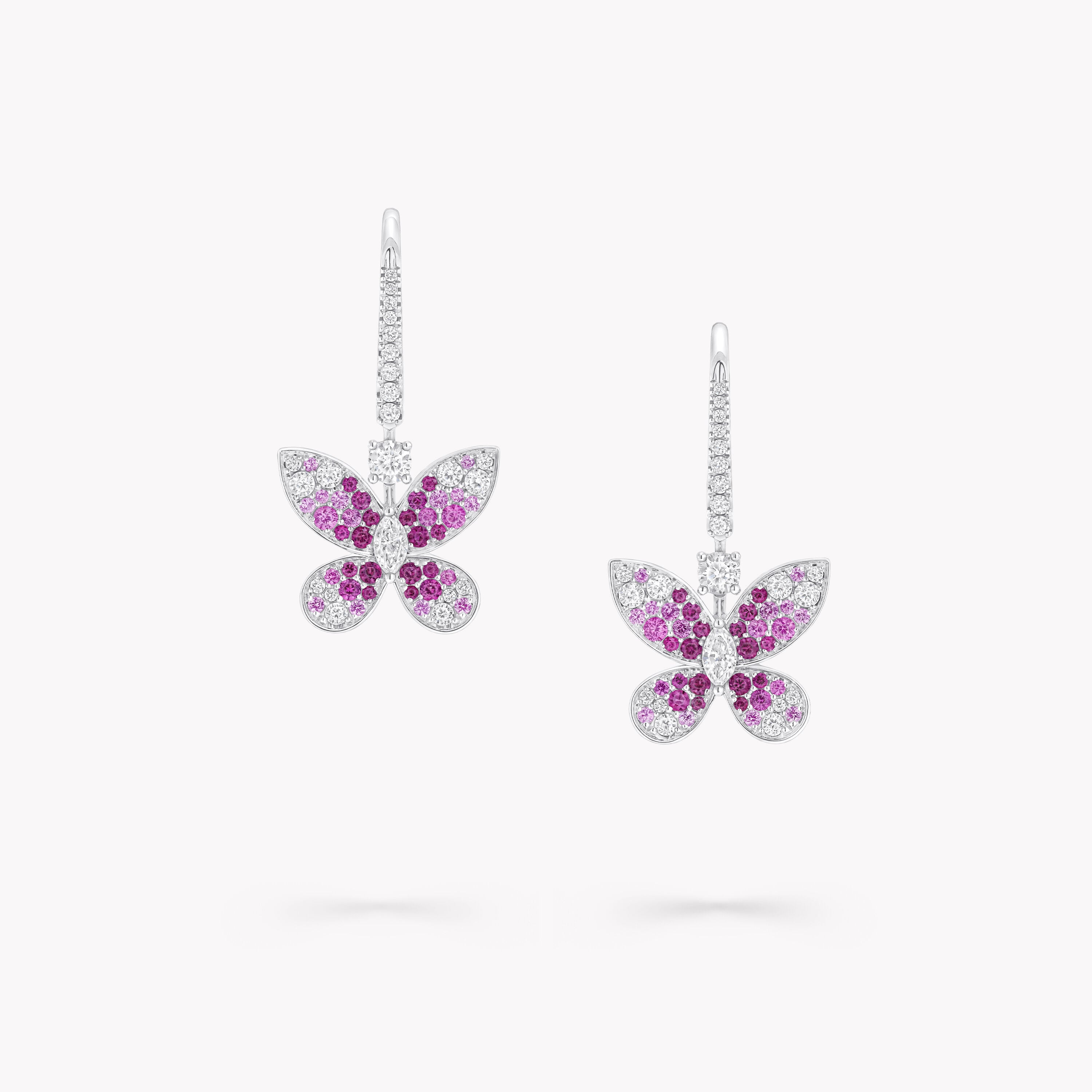 Carave Paris Pink Butterfly Drop Earrings