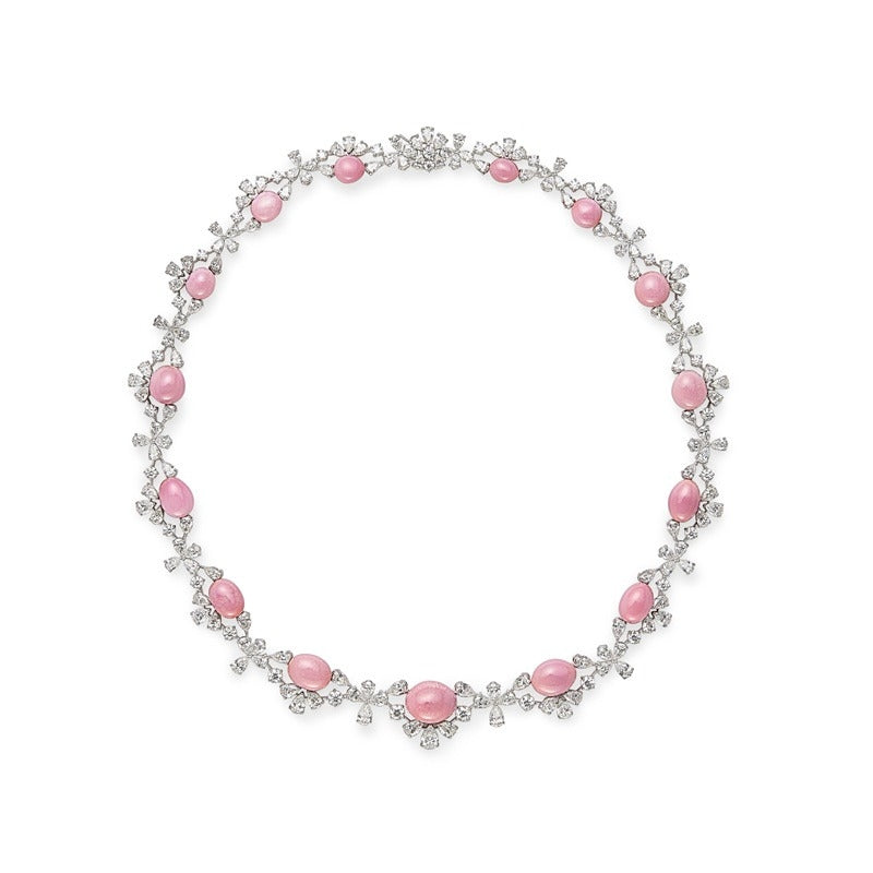 Carave Paris Pink Gem Floral Necklace