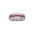 Carave Paris Pink Gemstone Pavé Eternity Band Ring
