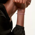 Carave Paris Pink Sapphire Rose Gold Open Hinged Bangle for Women
