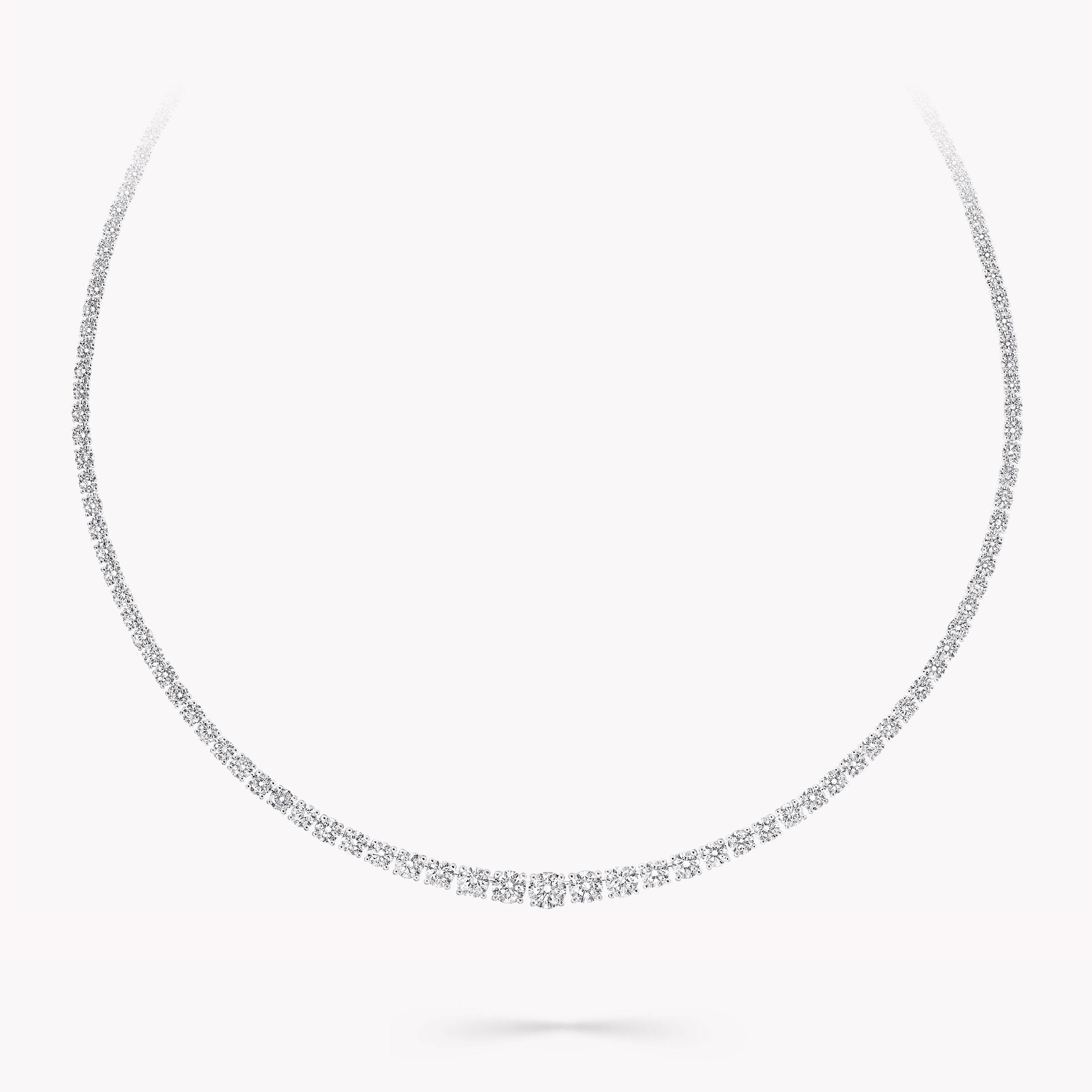 Carave Paris Premium Round Diamond Tennis Necklace