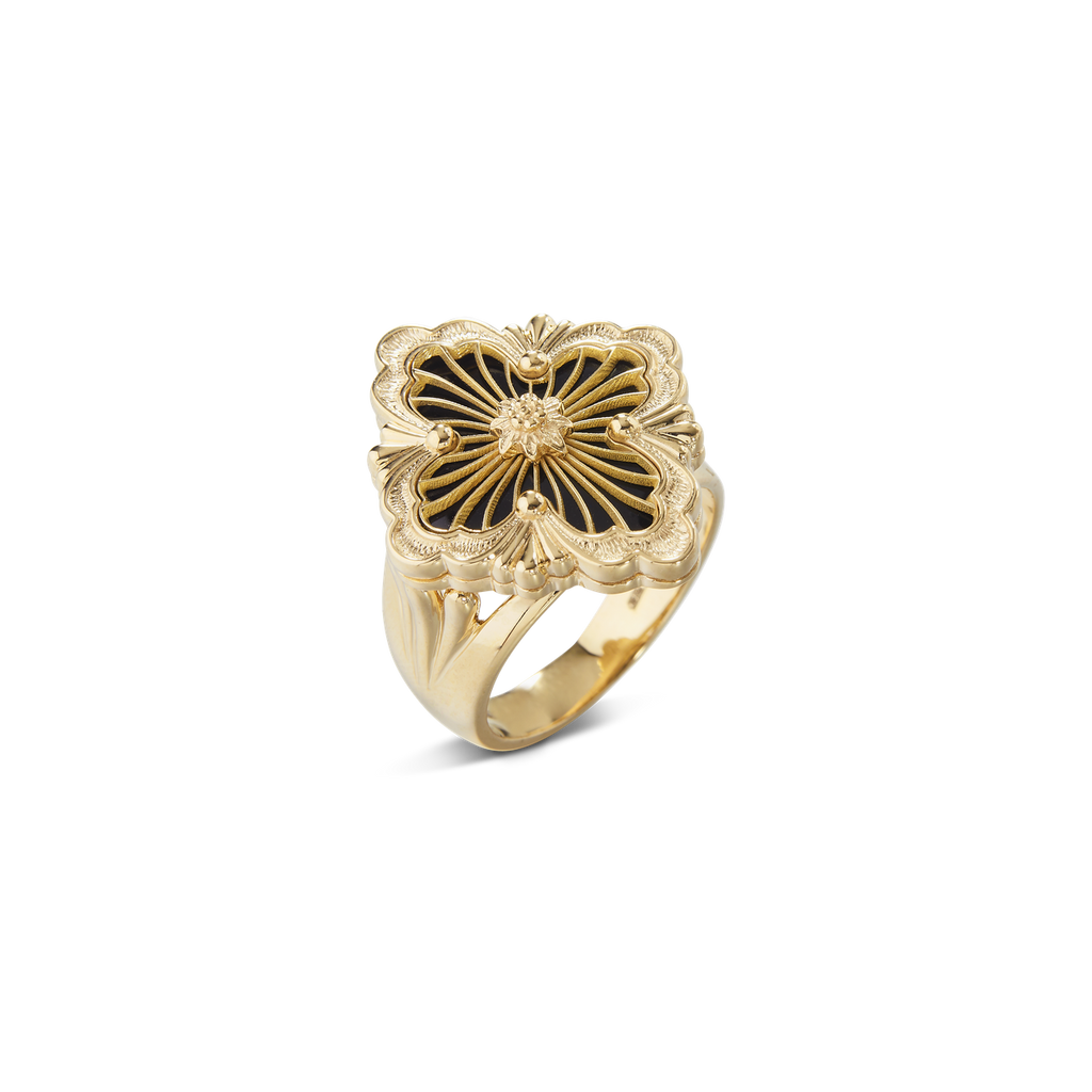 Carave Paris Quatrefoil Bloom Signet Ring