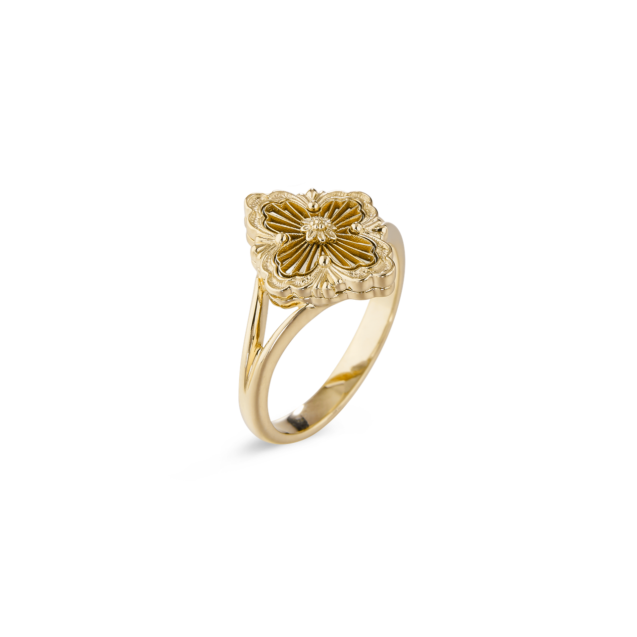 Carave Paris Quatrefoil Bloom Signet Ring