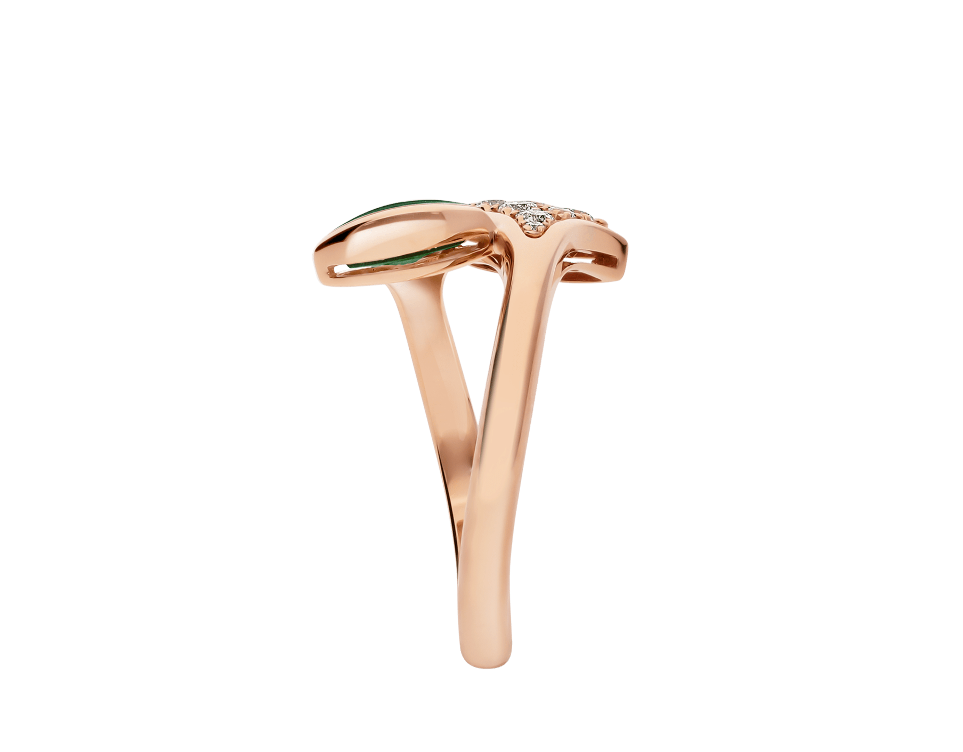 Carave Paris Red Enamel Fan Motif Open Ring