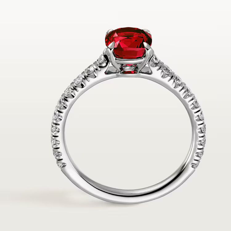 Carave Paris Red Oval Solitaire Ring