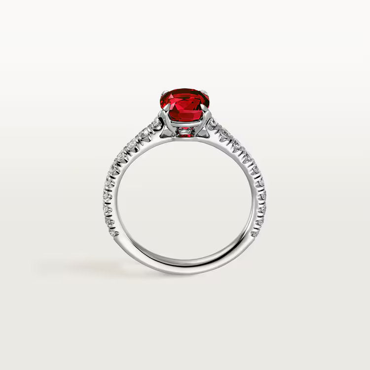 Carave Paris Red Oval Solitaire Ring