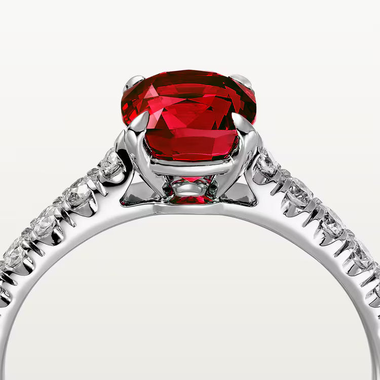 Carave Paris Red Oval Solitaire Ring