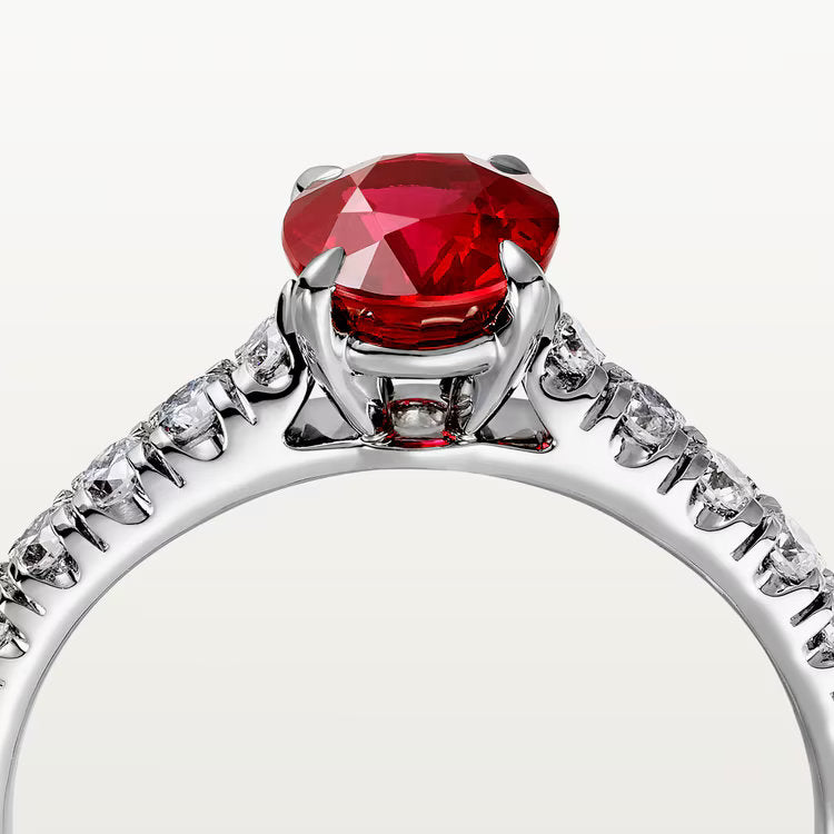Carave Paris Red Oval Solitaire Ring