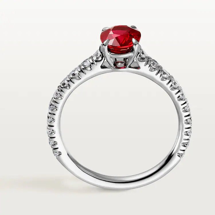 Carave Paris Red Oval Solitaire Ring