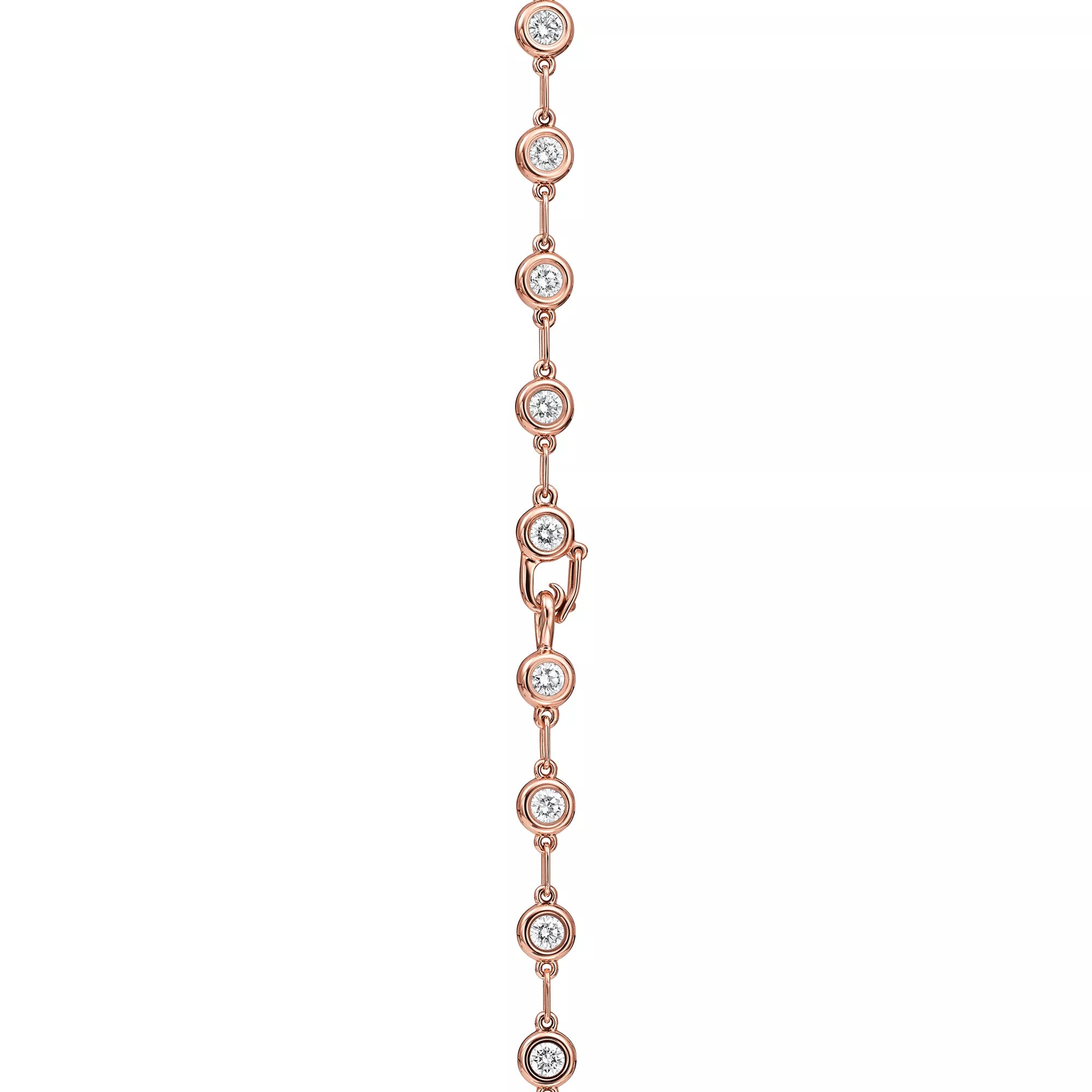 Carave Paris Rose Gold Bezel Station Diamond Necklace