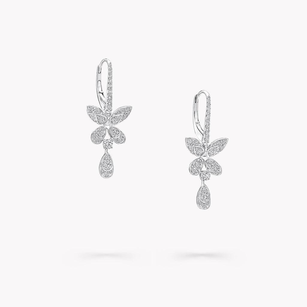 Carave Paris Rose Gold Butterfly Drop Earrings