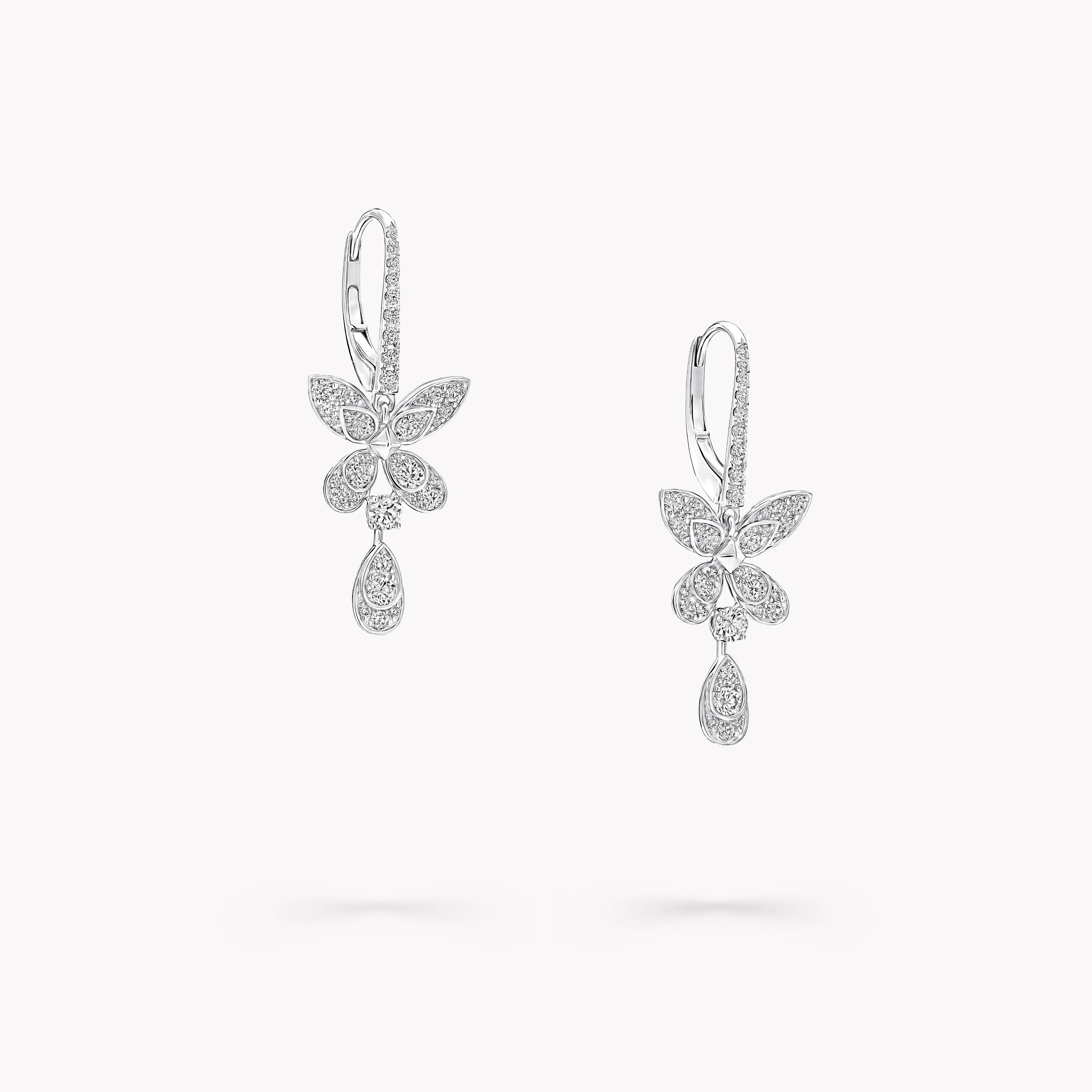 Carave Paris Rose Gold Butterfly Drop Earrings