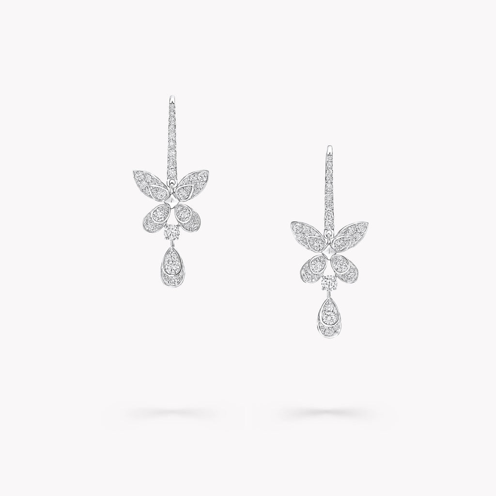 Carave Paris Rose Gold Butterfly Drop Earrings