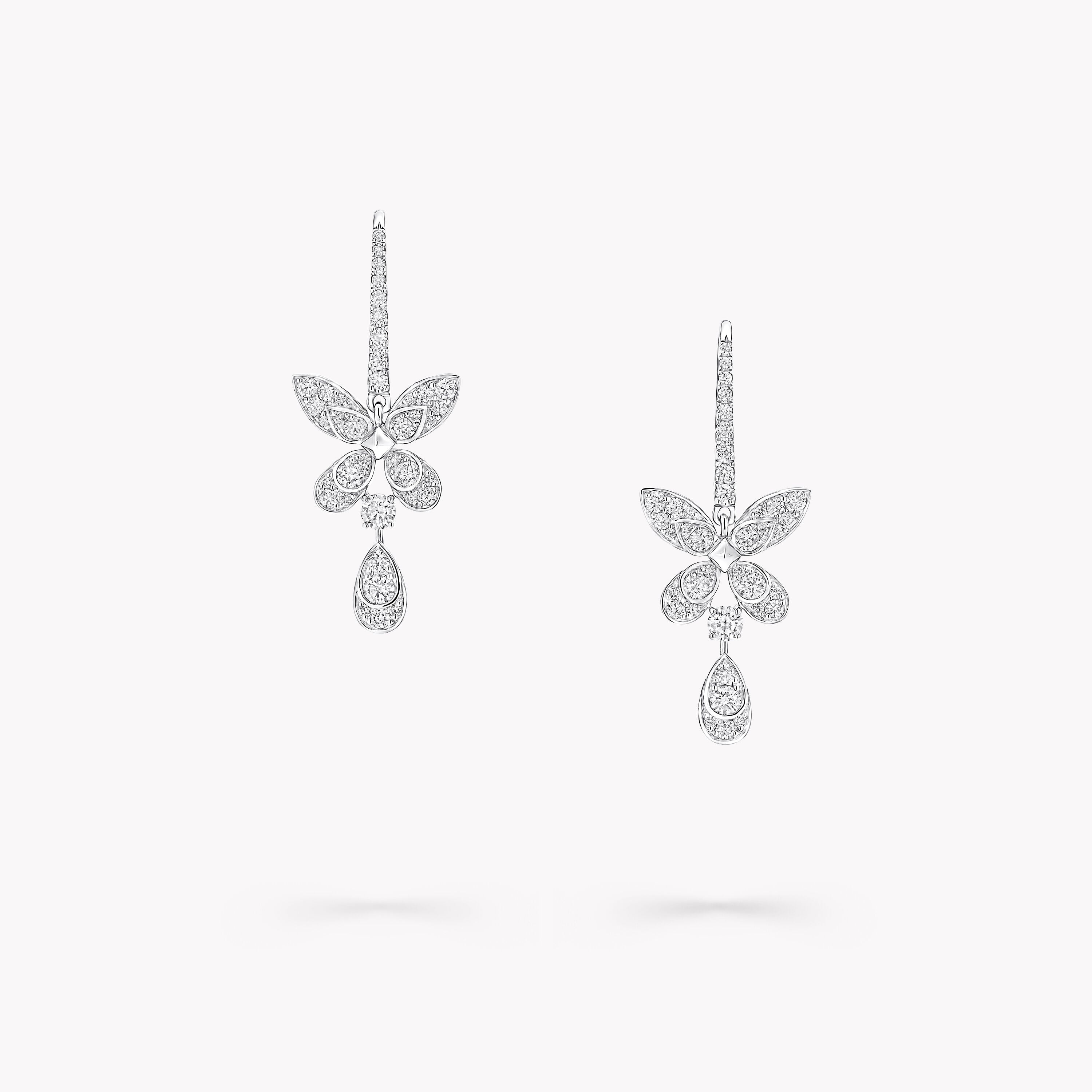 Carave Paris Rose Gold Butterfly Drop Earrings
