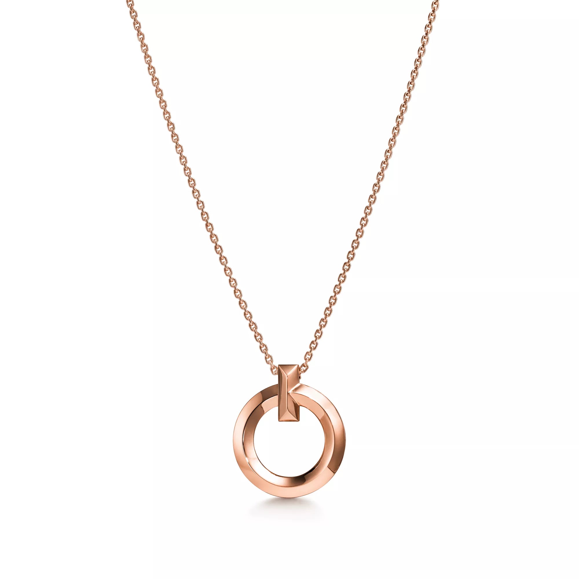 Carave Paris Rose Gold Circle Pendant Necklace