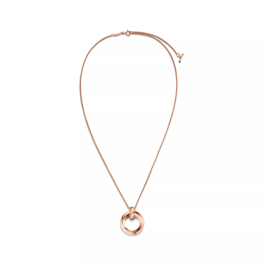 Carave Paris Rose Gold Circle Pendant Necklace