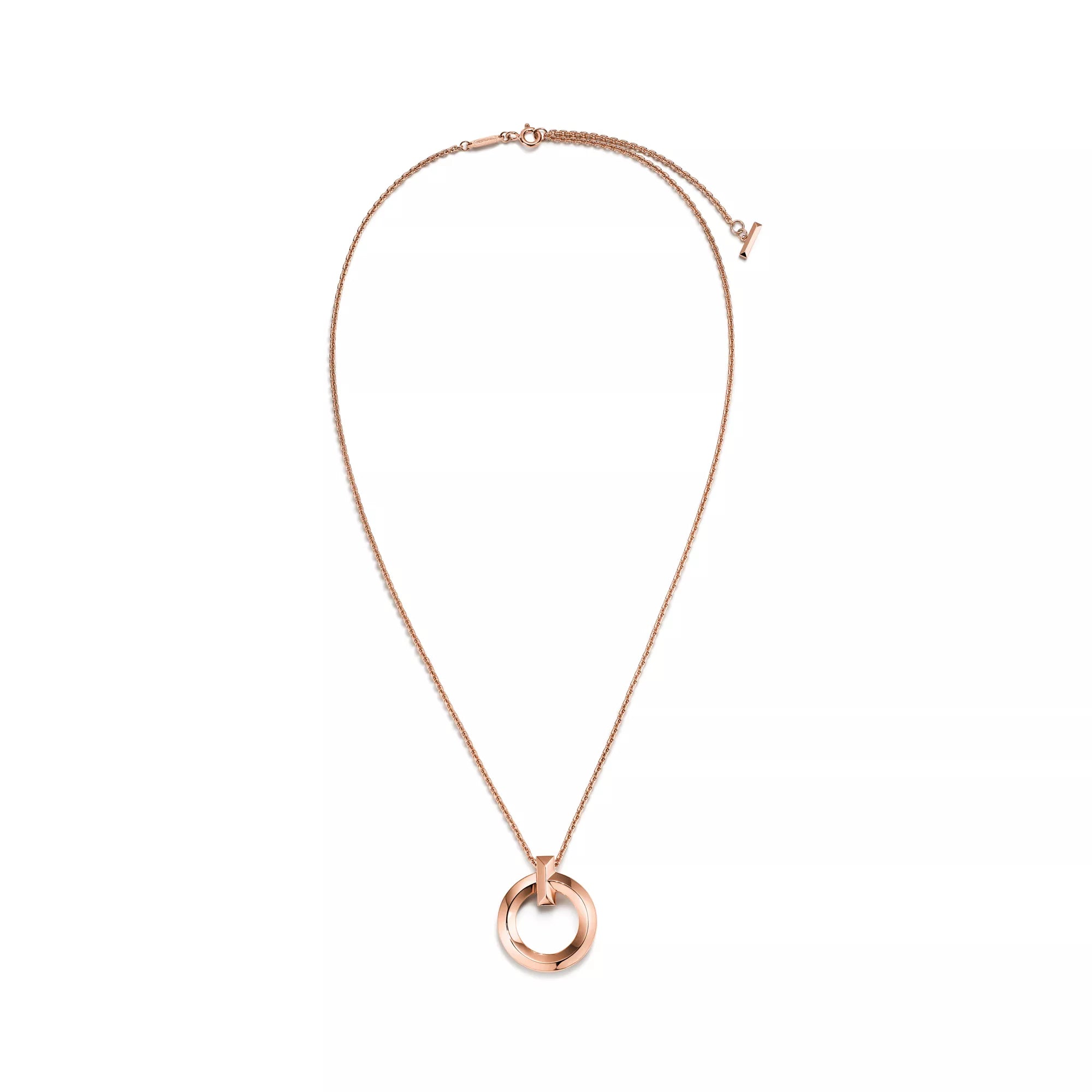 Carave Paris Rose Gold Circle Pendant Necklace