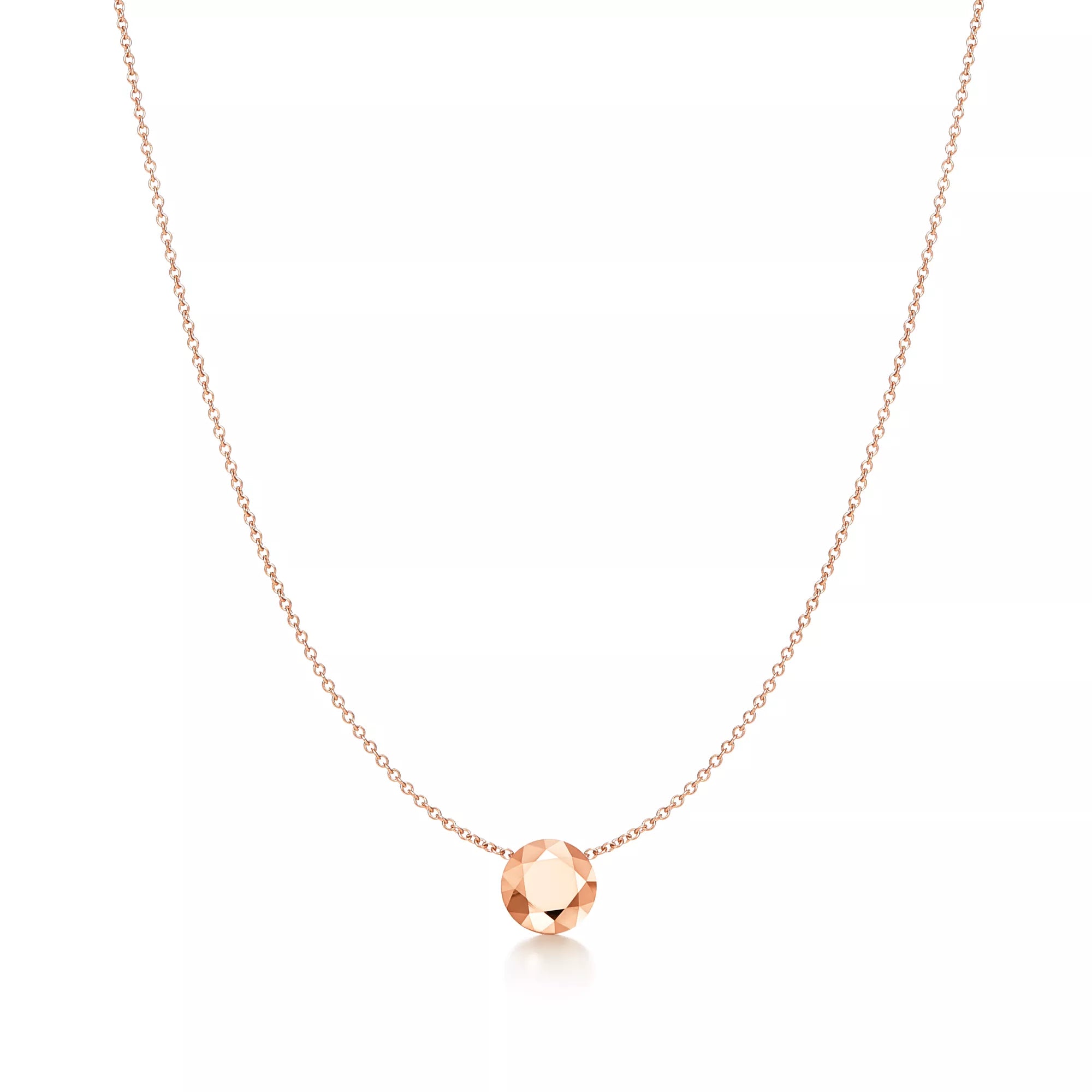 Carave Paris Faceted Disc Solitaire Necklace