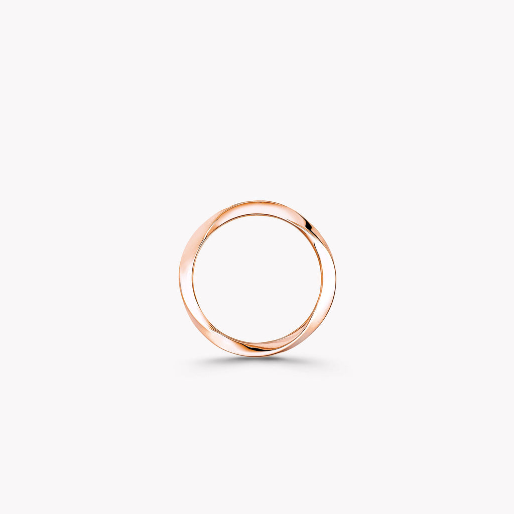 Carave Paris Rose Gold Faceted Wedding Band Ring
