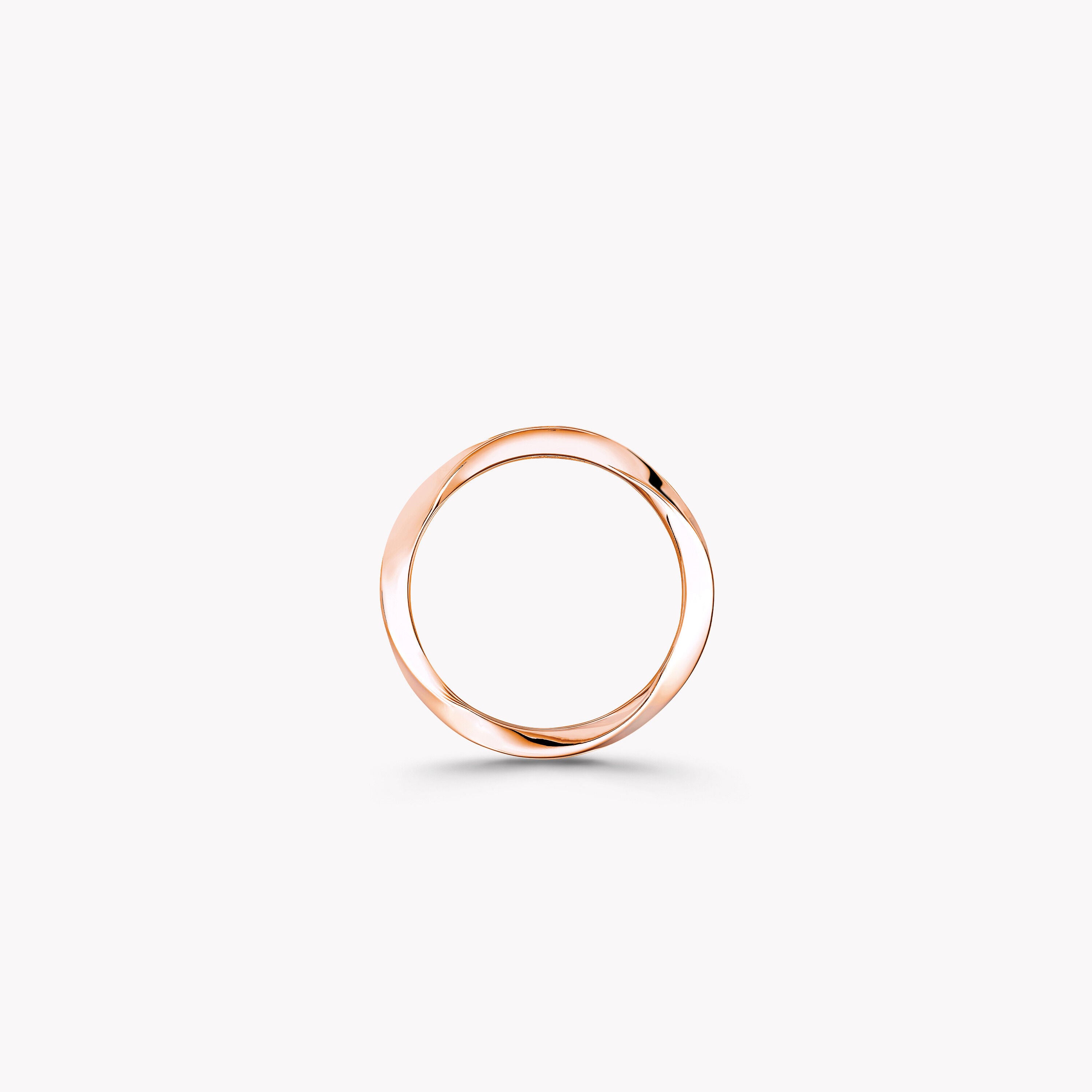 Carave Paris Rose Gold Faceted Wedding Band Ring
