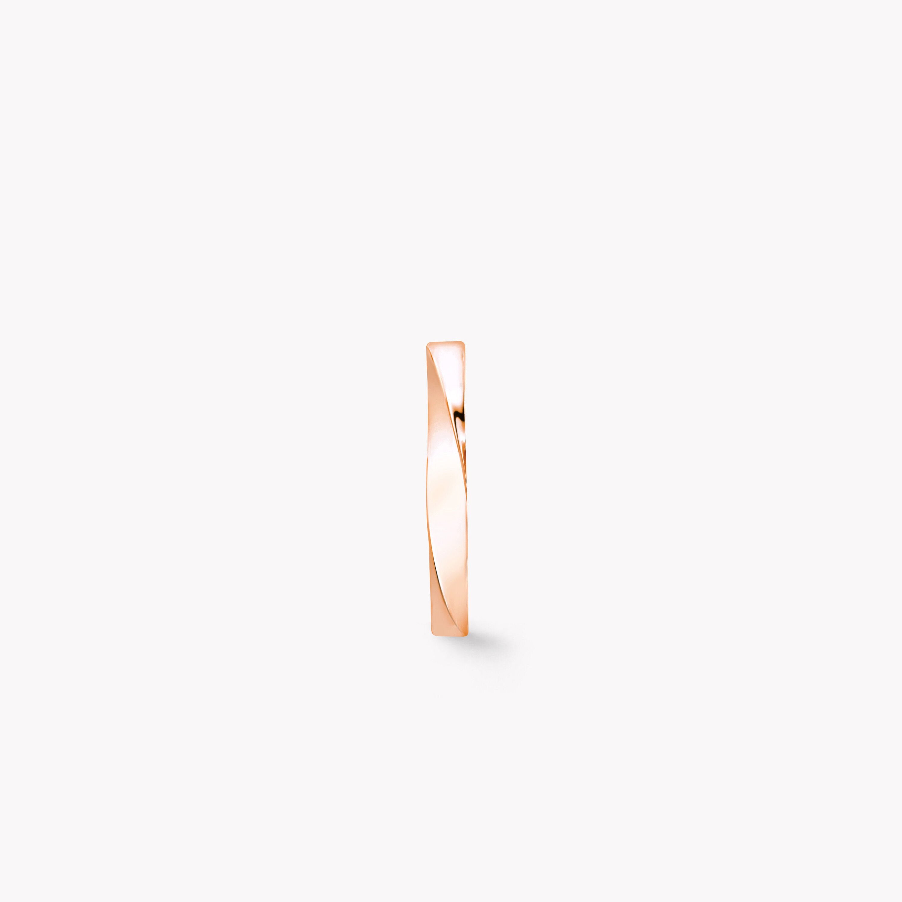 Carave Paris Rose Gold Faceted Wedding Band Ring