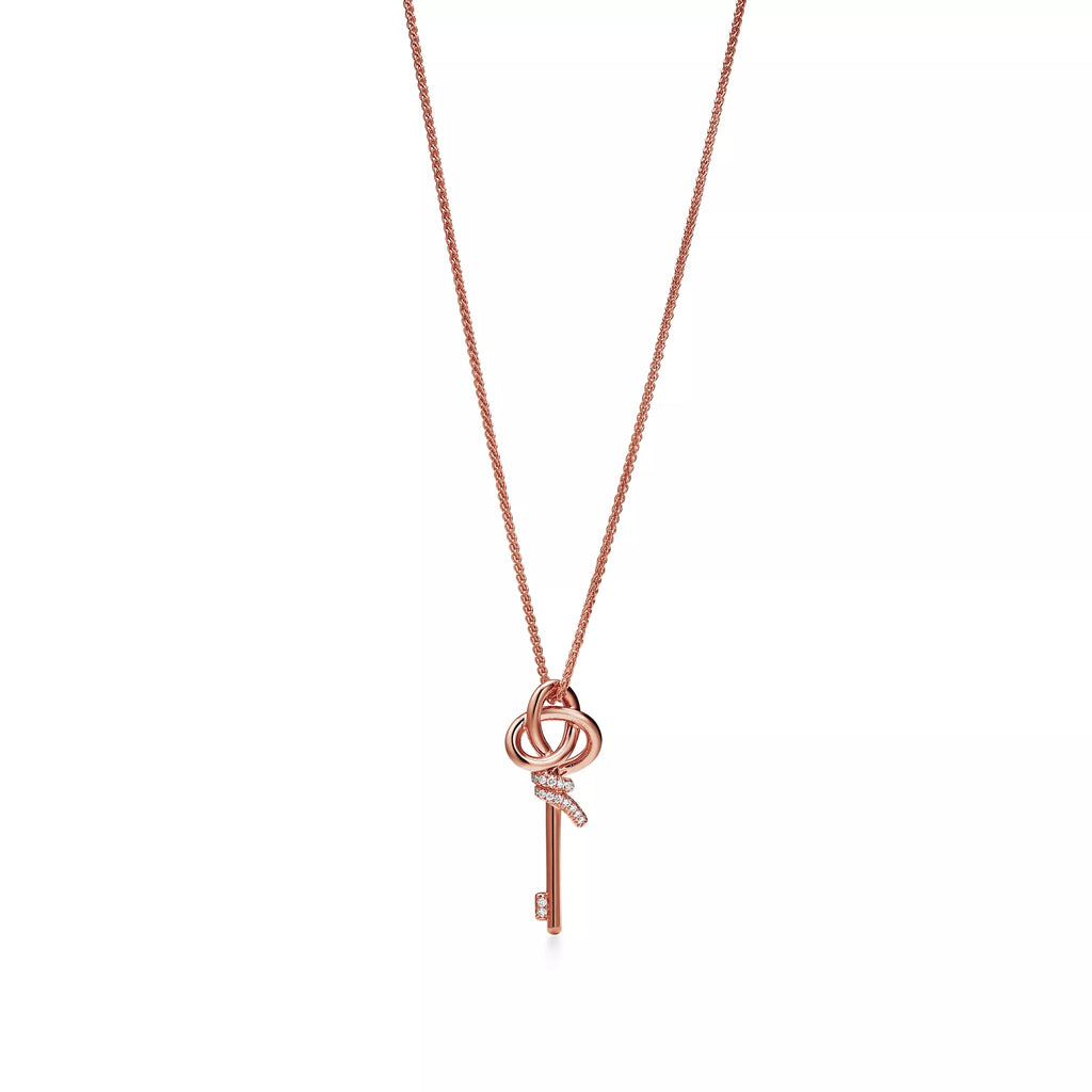 Carave Paris Silver Knot Key Pendant Necklace