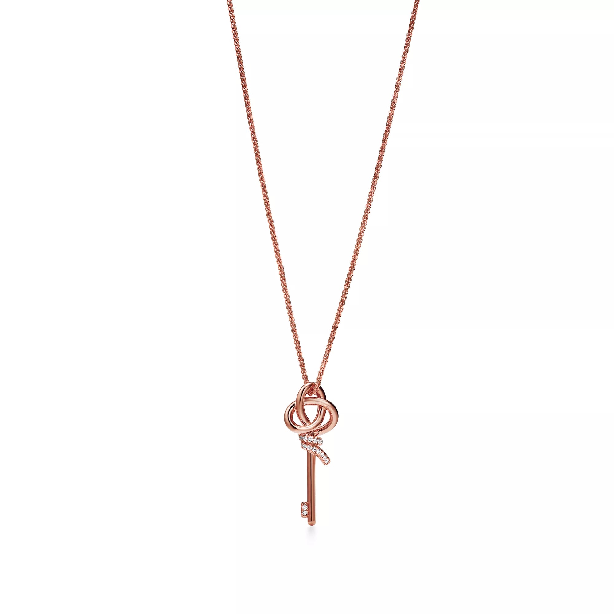 Carave Paris Silver Knot Key Pendant Necklace