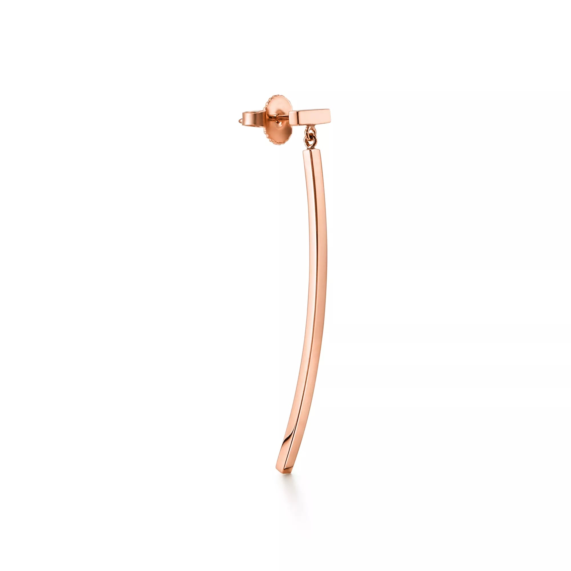Carave Paris Rose Gold Linear Bar Drop Earrings