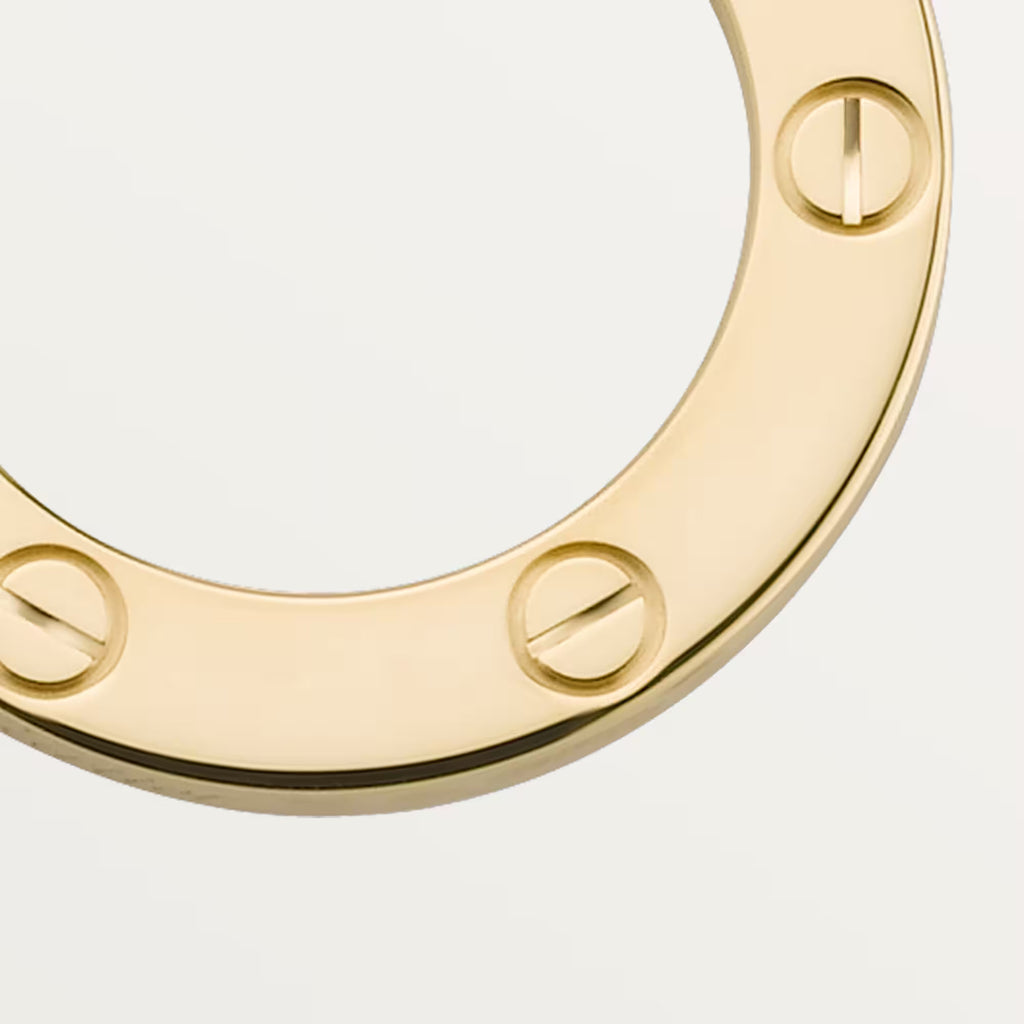 Carave Paris Rose Gold Love Circle Pendant Necklace with Bezel Accent