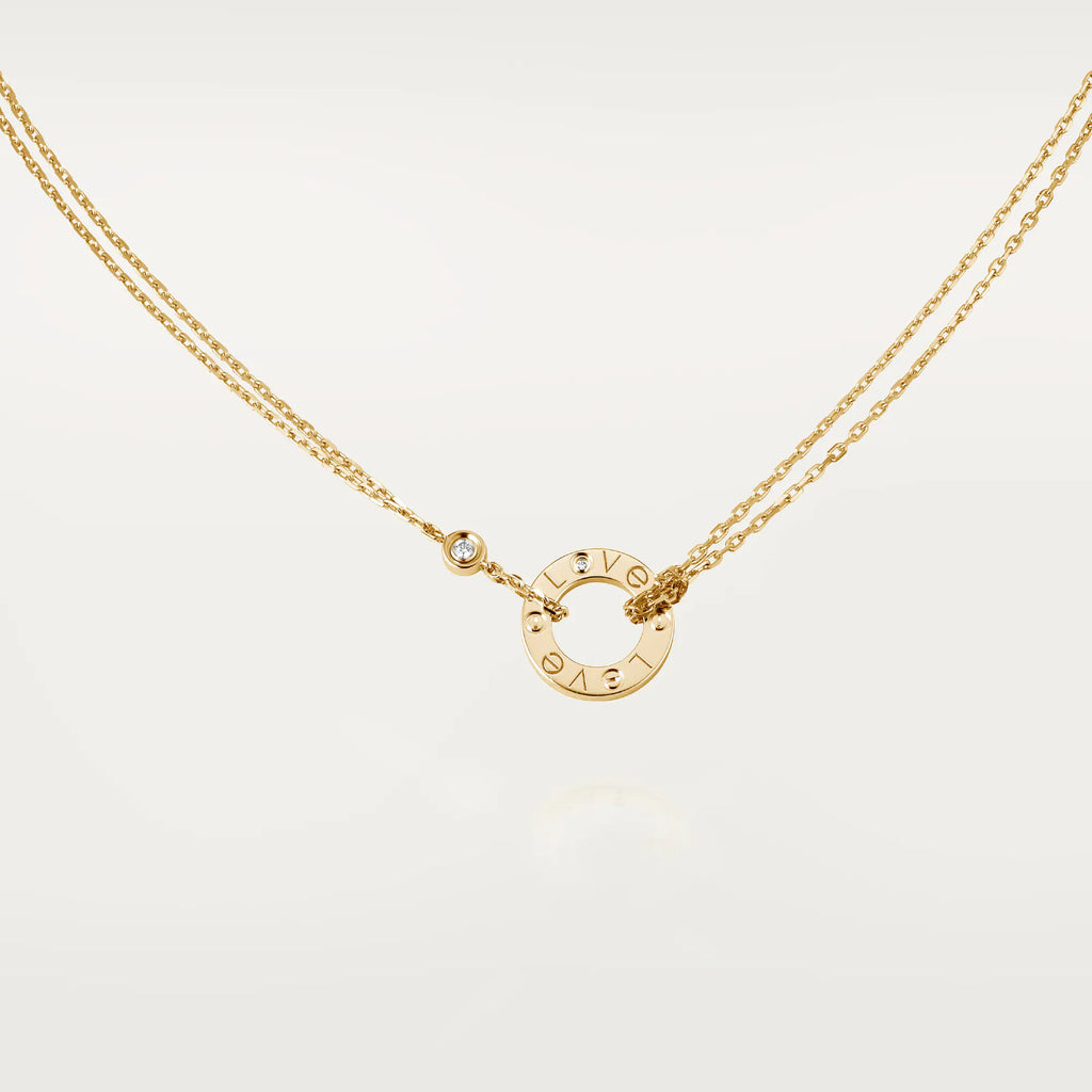Carave Paris Rose Gold Love Circle Pendant Necklace