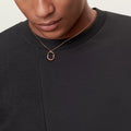 Carave Paris Rose Gold Oval Link Pendant Necklace with Pink Gemstone Accent