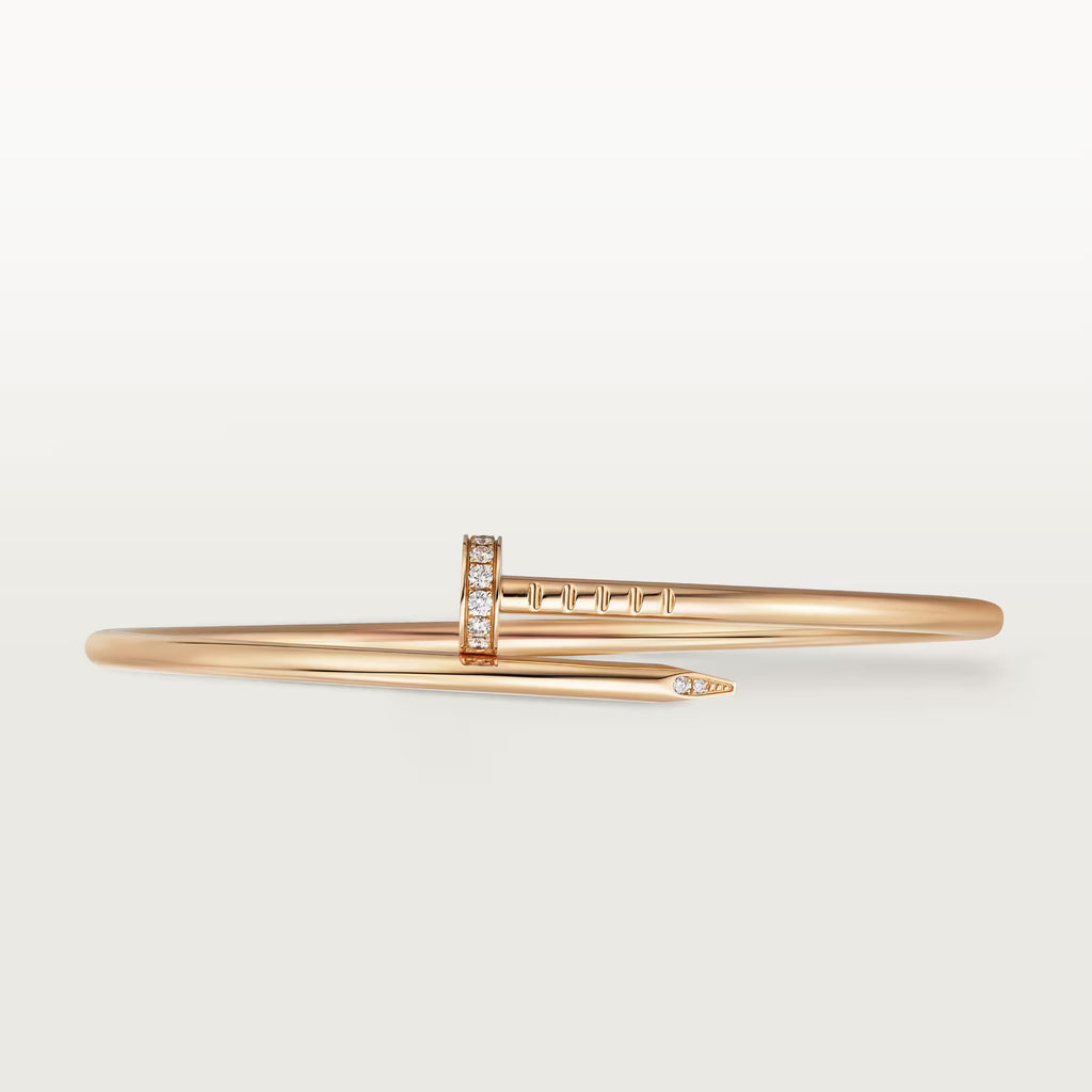 Carave Paris Rose Gold Pavé Nail Wrap Bangle Bracelet