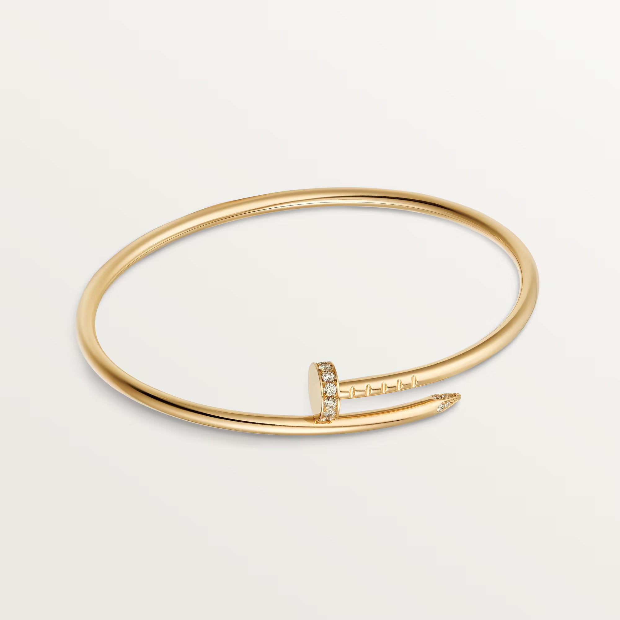 Carave Paris Rose Gold Pavé Nail Wrap Bangle Bracelet