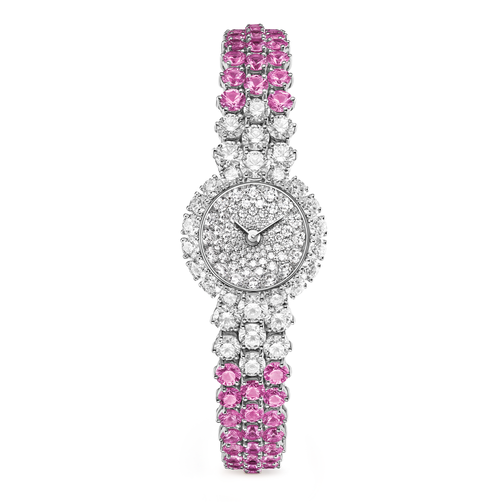Carave Paris Rose Impériale Diamond & Pink Sapphire Bracelet Watch
