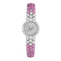 Carave Paris Rose Impériale Diamond & Pink Sapphire Bracelet Watch