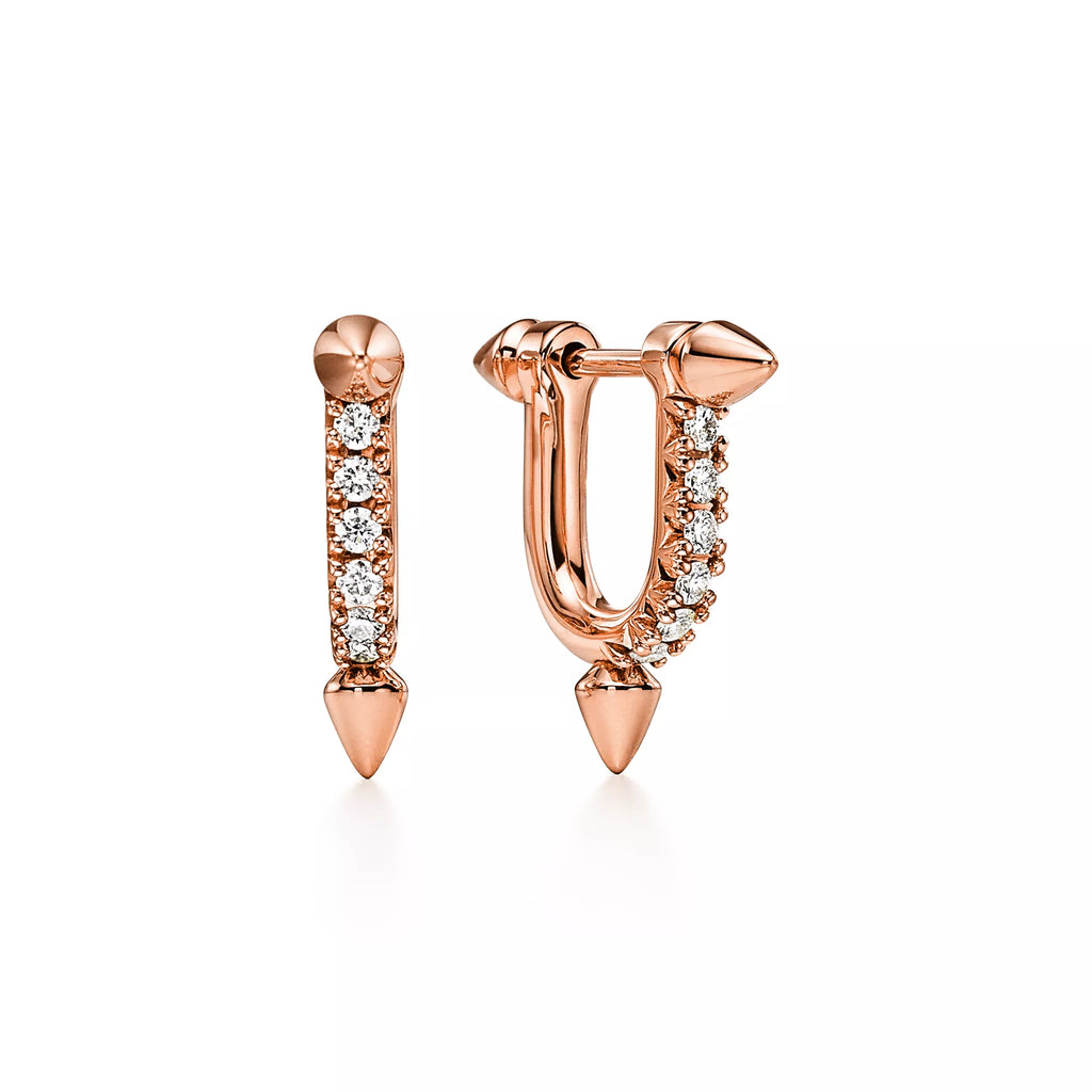 Carave Paris Rose Spike Pavé Huggie Earring