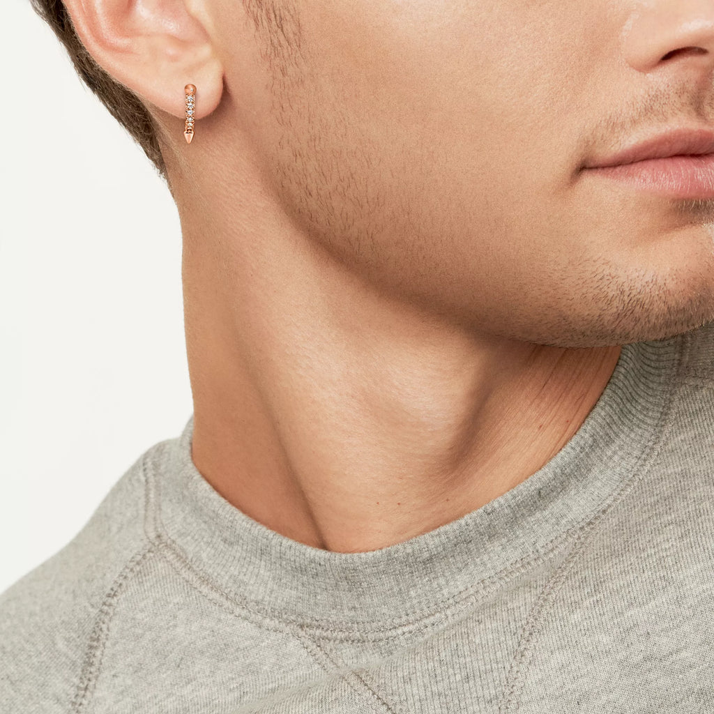 Carave Paris Rose Spike Pavé Huggie Earring