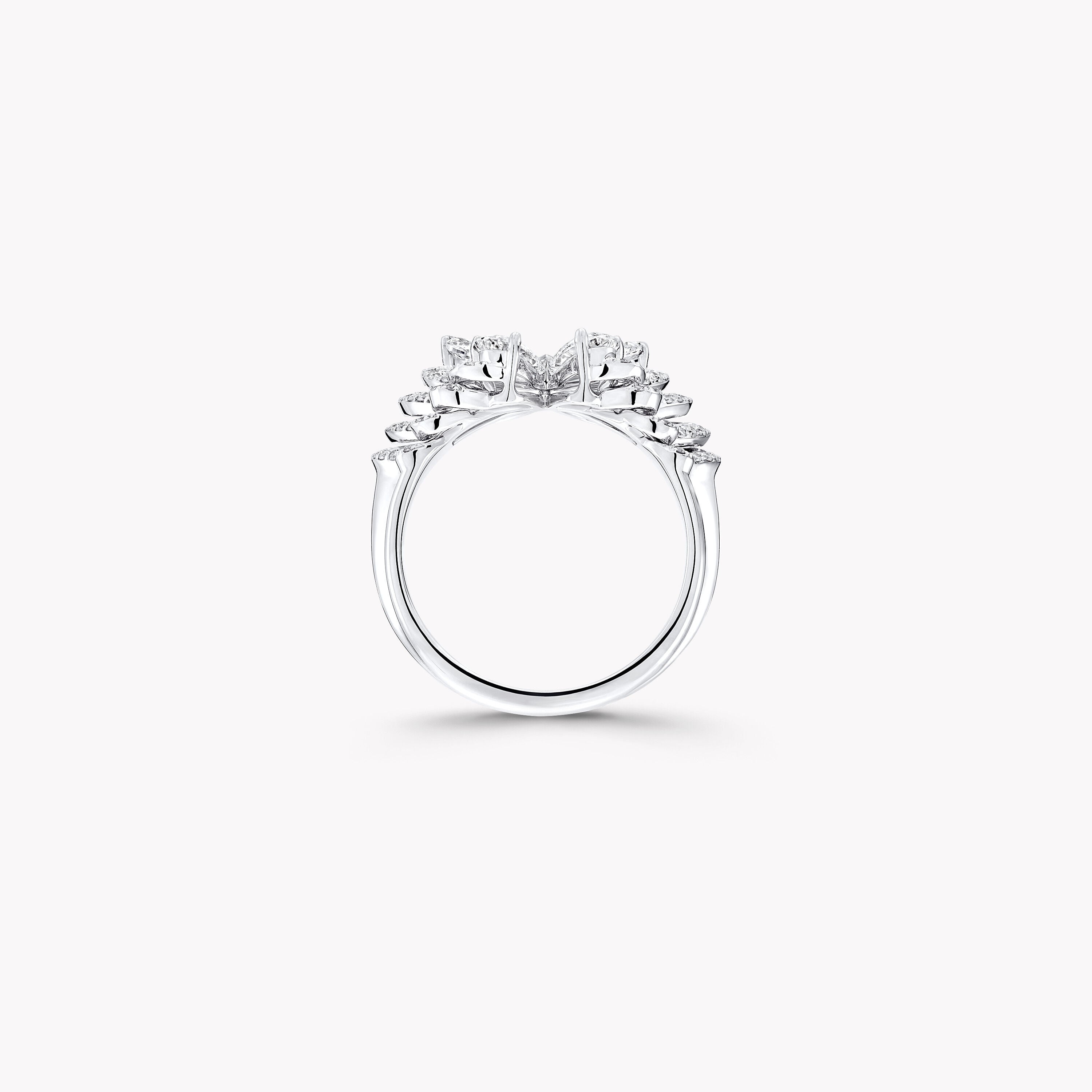 Carave Paris Round Diamond Floral Cluster Cocktail Ring