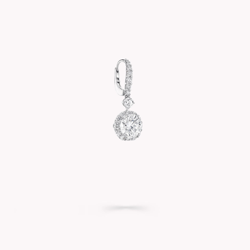 Carave Paris Round Halo Diamond Drop Earrings