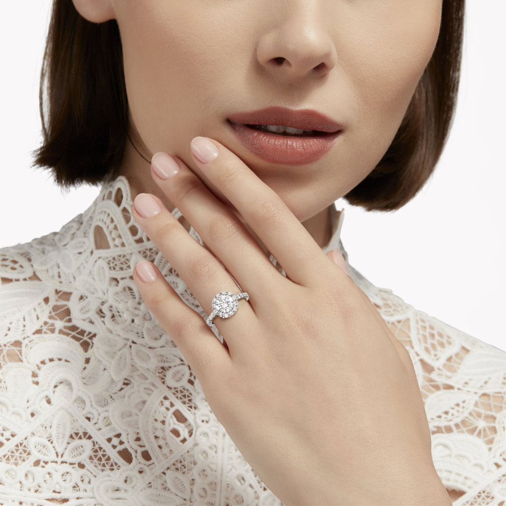 Carave Paris Round Brilliant Halo Engagement Ring