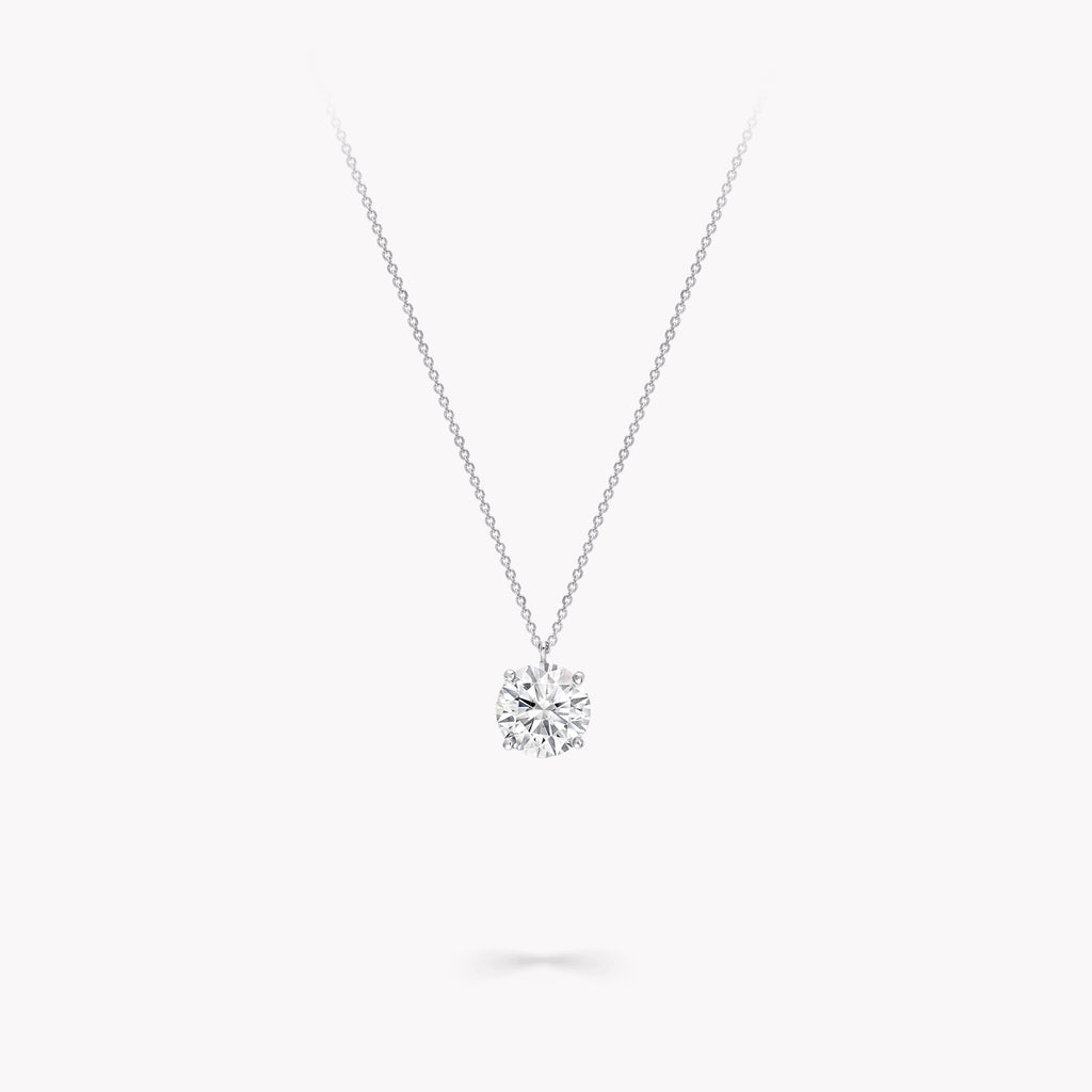 Carave Paris Round Solitaire Diamond Pendant Necklace