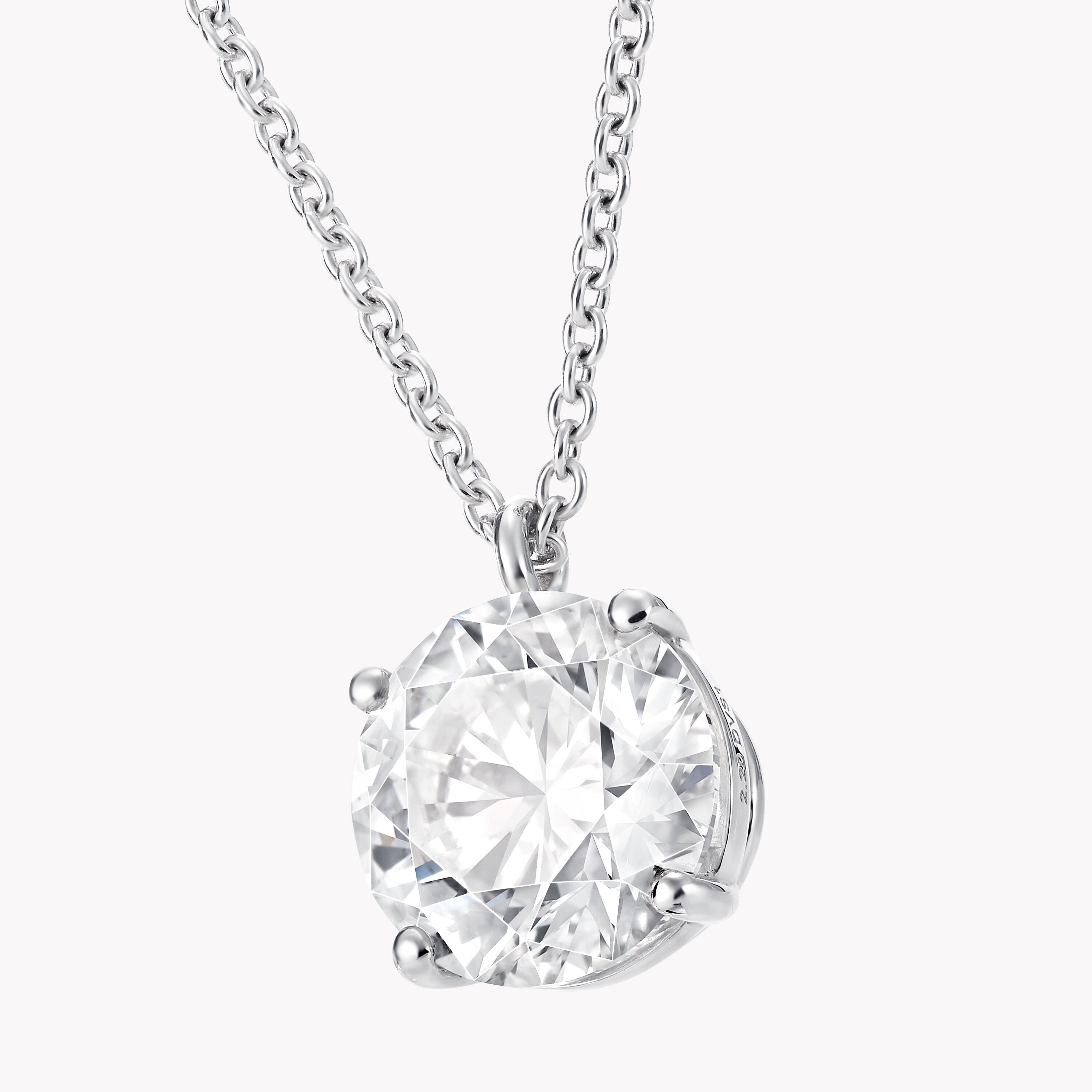 Carave Paris Round Solitaire Diamond Pendant Necklace