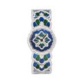 Carave Paris Royal Sapphire Green Floral Diamond Watch