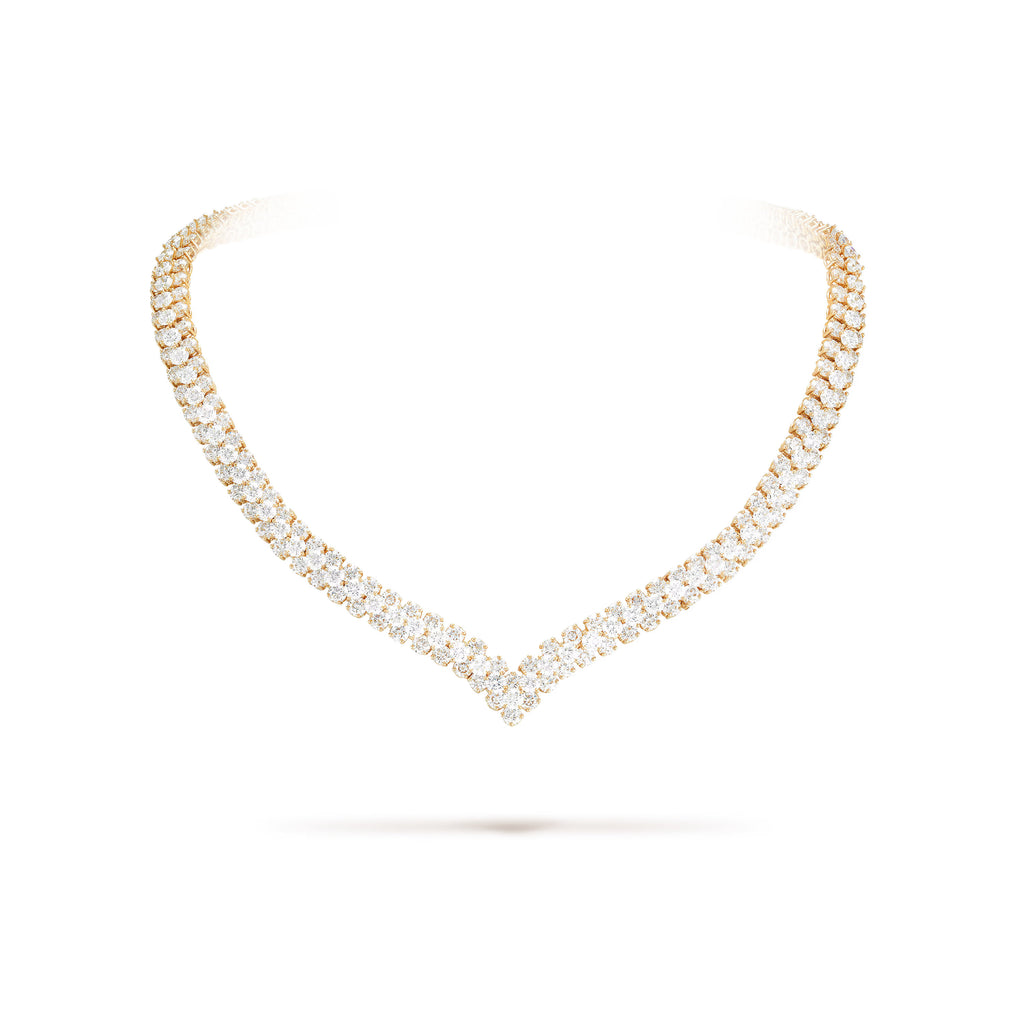 Carave Paris Royal V Diamond Tennis Necklace