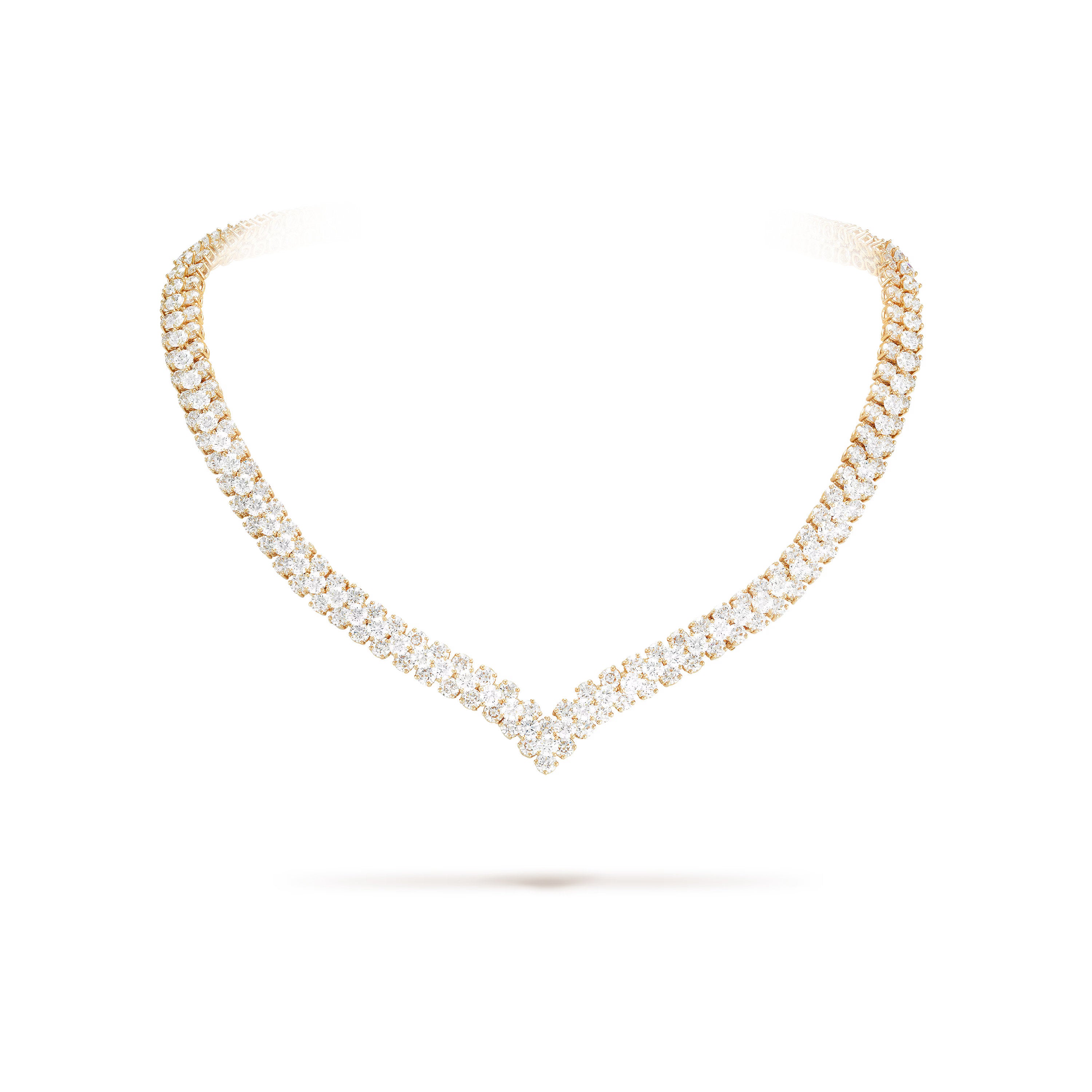 Carave Paris Royal V Diamond Tennis Necklace