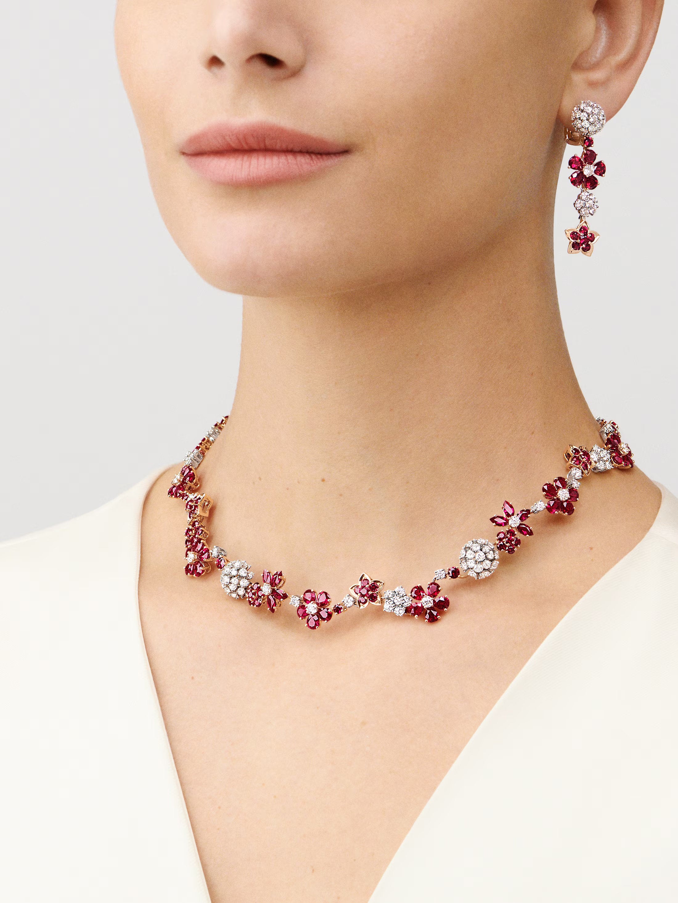 Carave Paris Ruby Bloom Floral Necklace