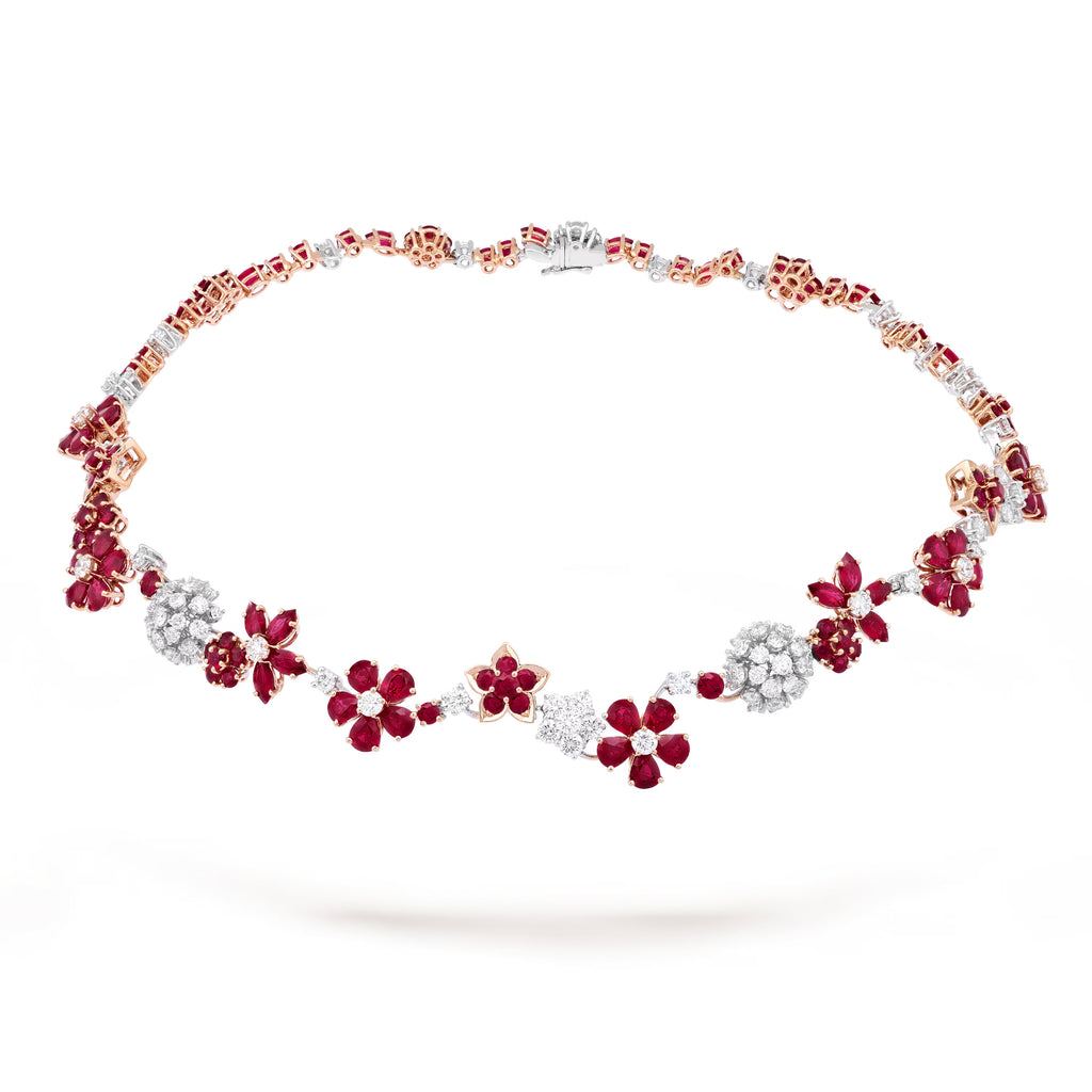 Carave Paris Ruby Bloom Floral Necklace