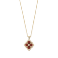 Carave Paris Ruby Bloom Quatrefoil Pendant Necklace