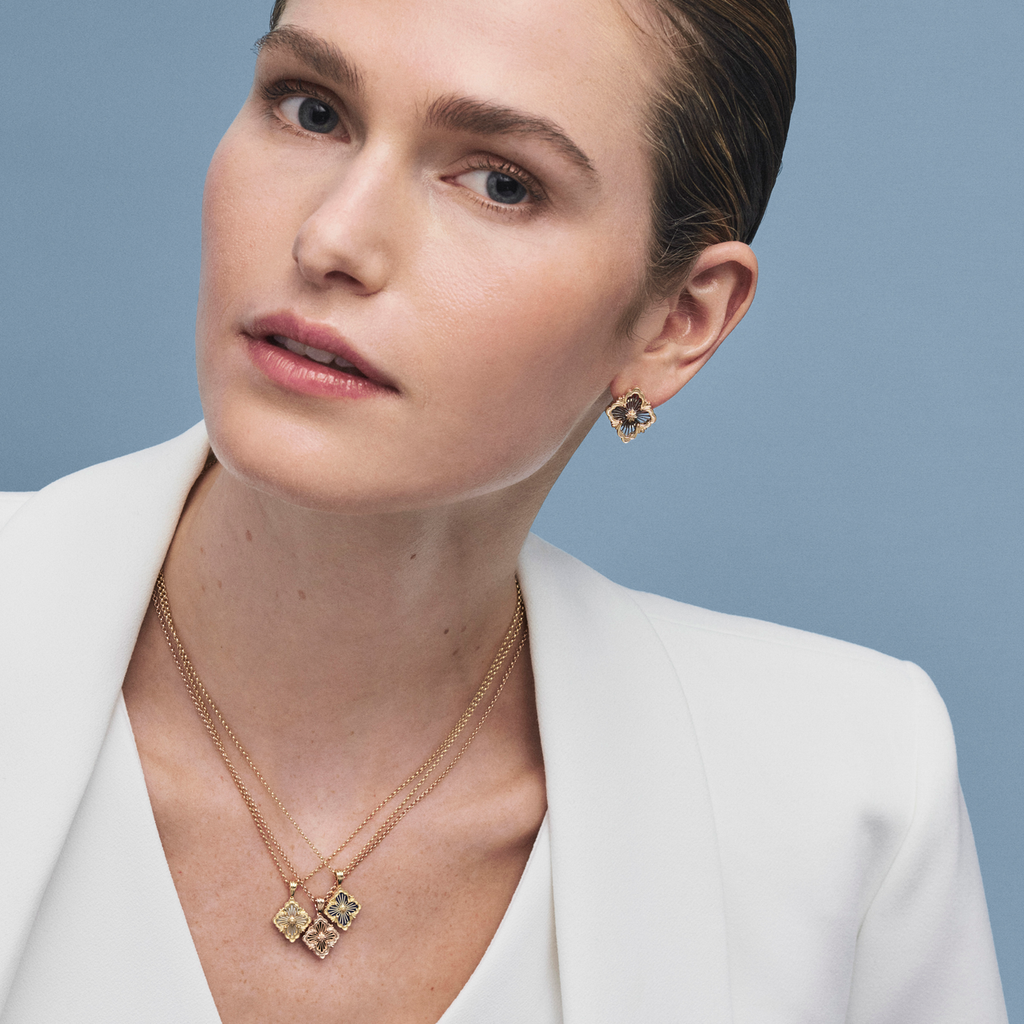 Carave Paris Ruby Bloom Quatrefoil Pendant Necklace